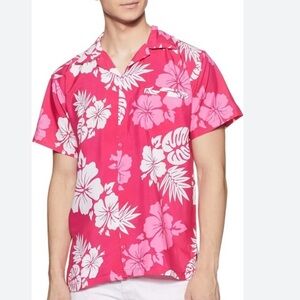 NWT Stylor man’s Hawaiian print short sleeve button-down shirt, size S